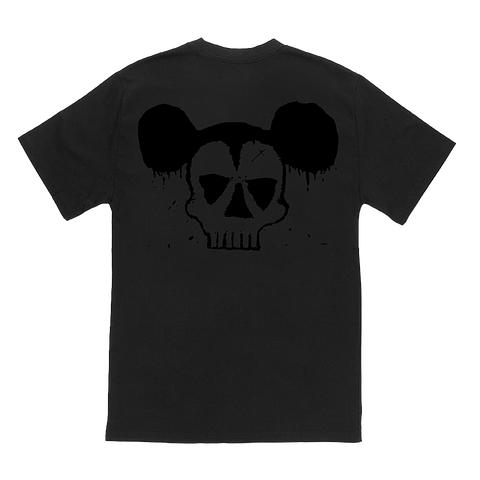 Black Logo Mickey Tee Back