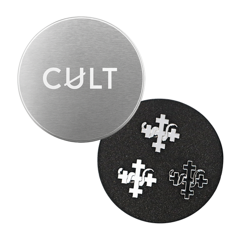 Snake Cross Enamel Pin Set